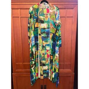 Brody Signature Wrap Caribbean Sea Women's Dress and Sweater Wrap Set Large NWT